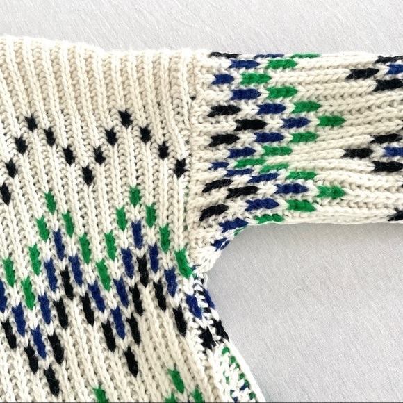 Maje Massimo Chevron Pattern Shaker Stitch Wool Blend Sweater - Picture 13 of 15